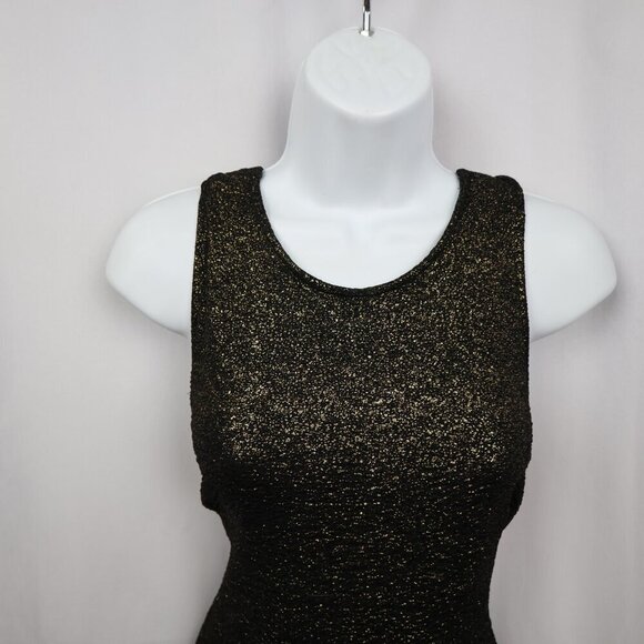ASTR The Label Metallic Black Sleeveless Glitter Party Bodycon Mini Dress - LG - Picture 4 of 12